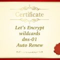 Let’s Encrypt dns-01 自動認証で ワイルドカードの更新も自動化